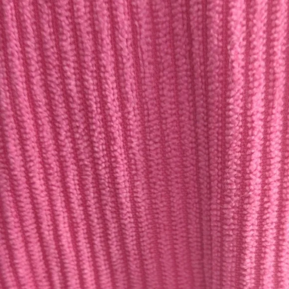 Colorblock Orange and Pink corduroy button-Up Shirt - Picture 3 of 4